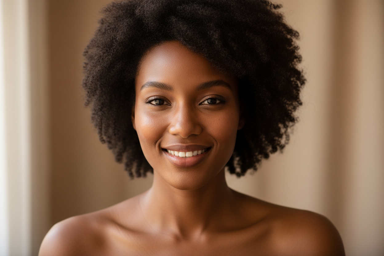 Femme noire belle et naturelle 